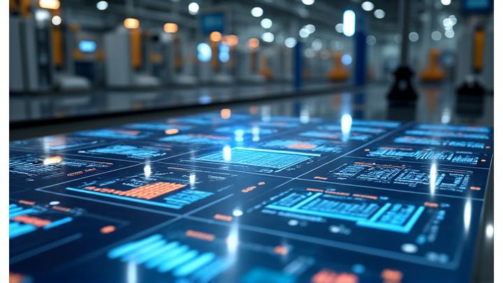 Real-time Dashboard einer vernetzten Smart Factory mit Live-Produktionsdaten und interaktiven Grafiken