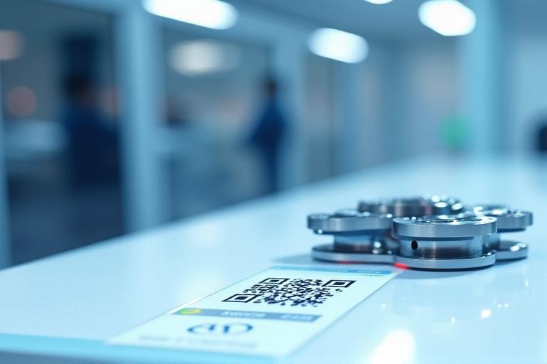 Digitales Qualitäts-Dashboard mit Prüfprotokollen und QR-Code-Symbolen